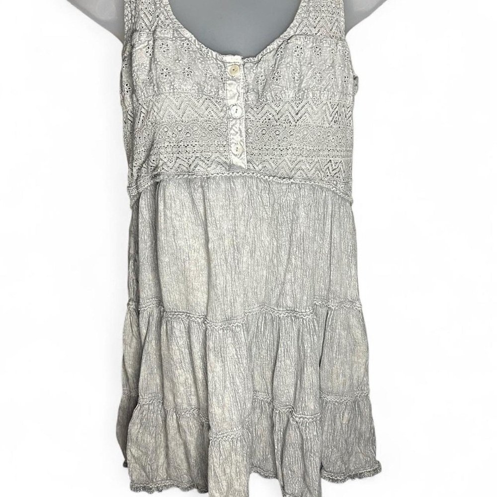 Gray Sleeveless Mini Dress